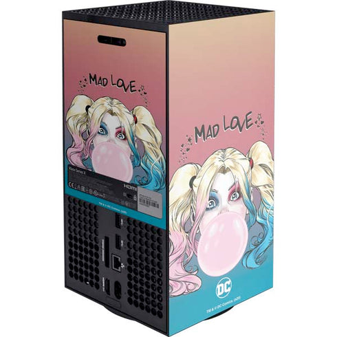 DC Comics Harley Quinn Mad Love XBox Series X Digital Edition Console Skin